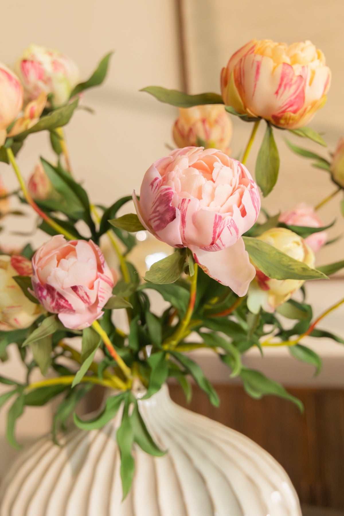 Kunstblumenstrauß Peony Heritage