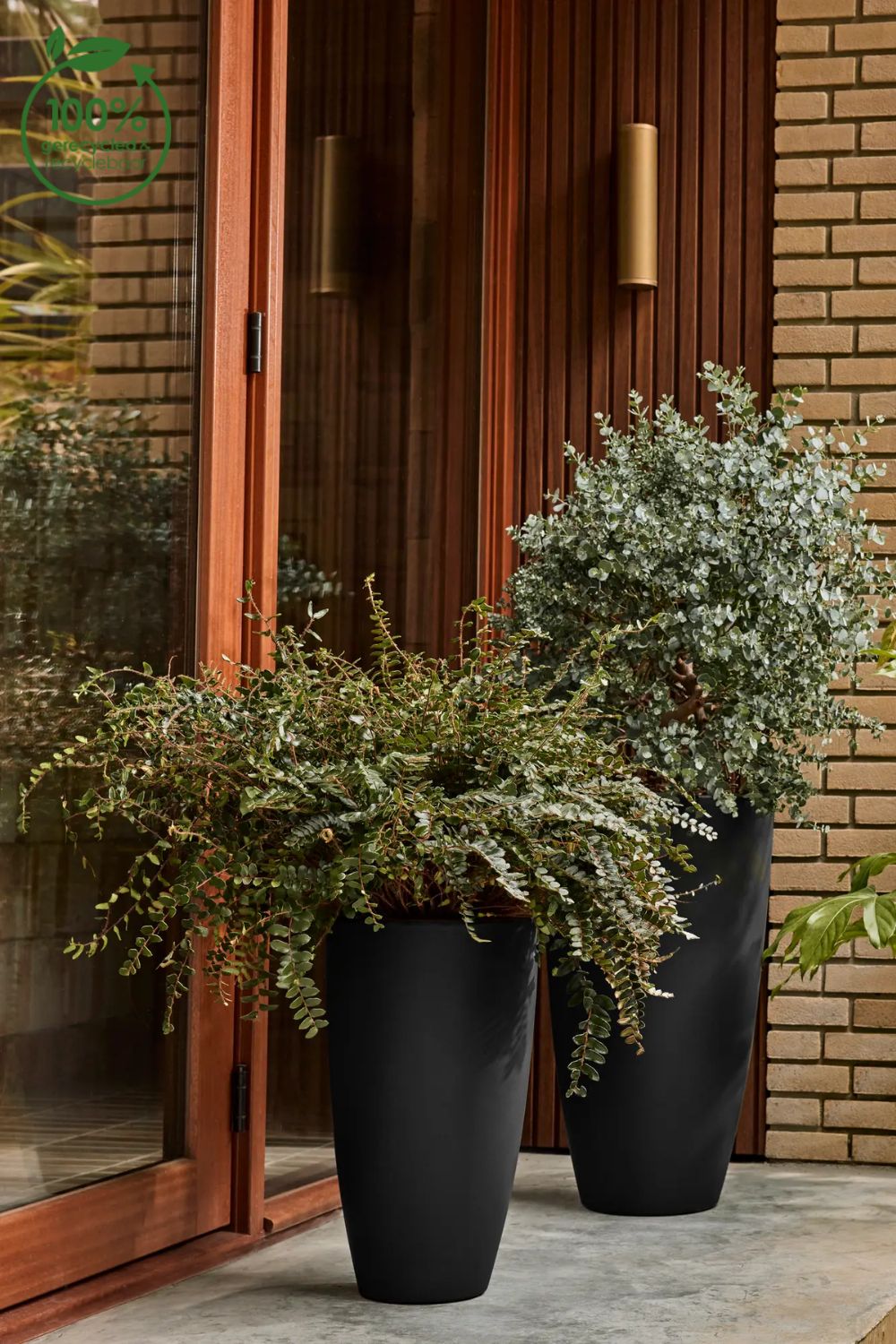 Blumentopf Elho June Round High 39 cm Schwarz