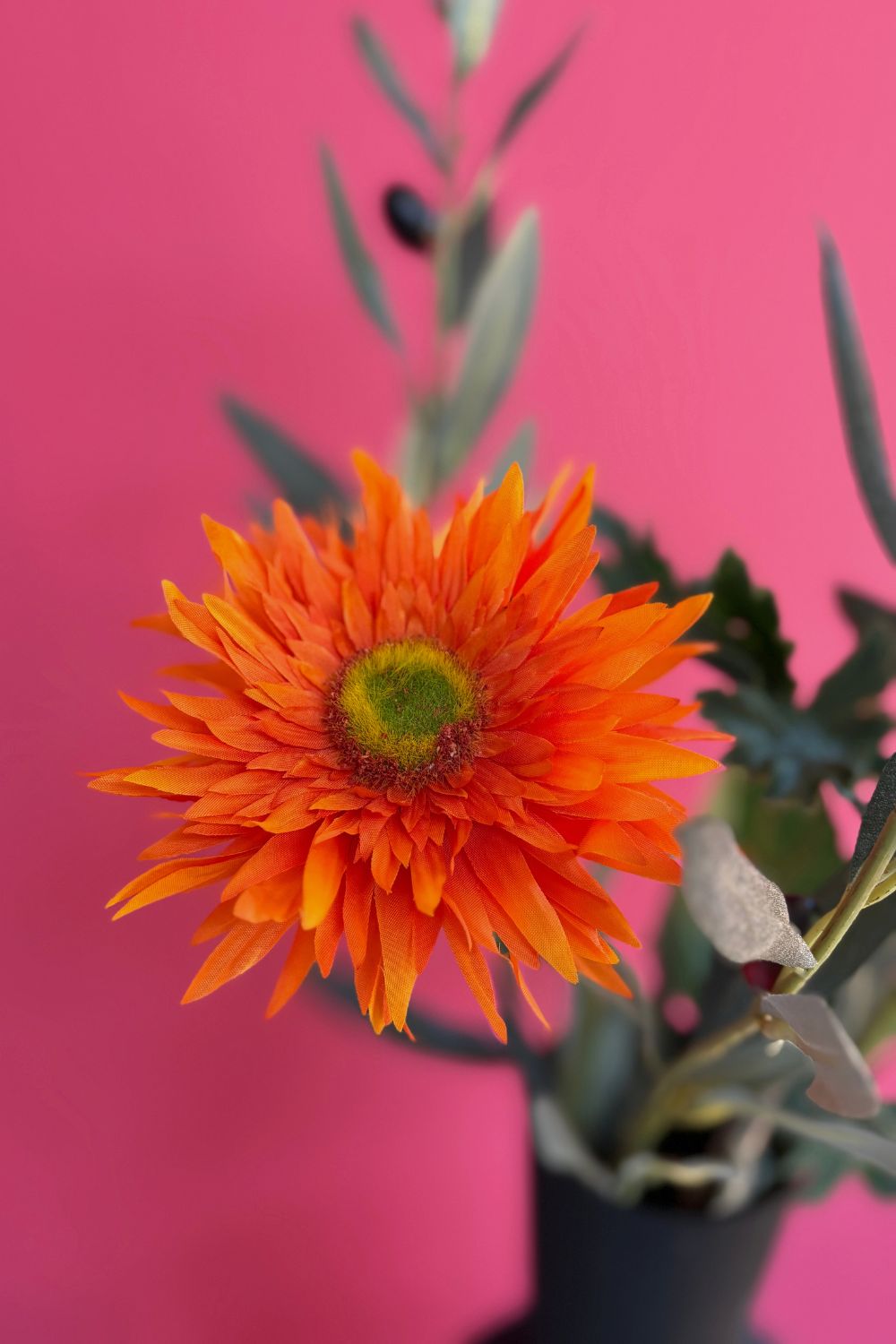 details Wilde Gerbera Kunstblume 61 cm Orange