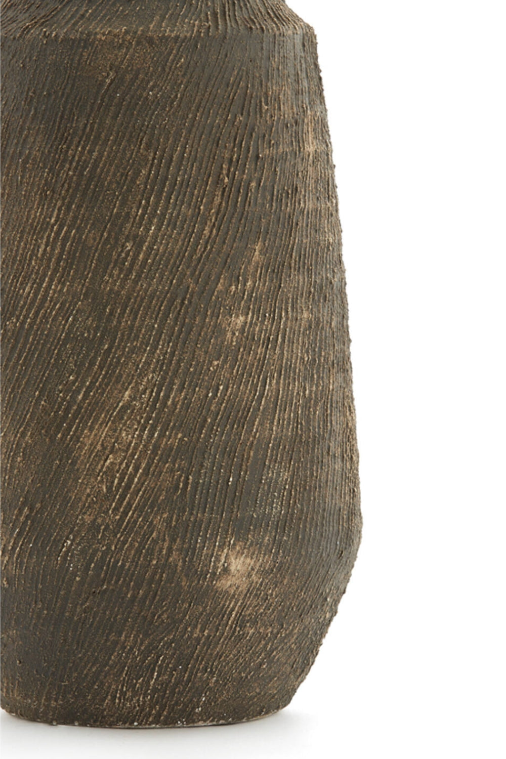 Vase Kidira 18,5x38cm Keramik Dunkelbraun