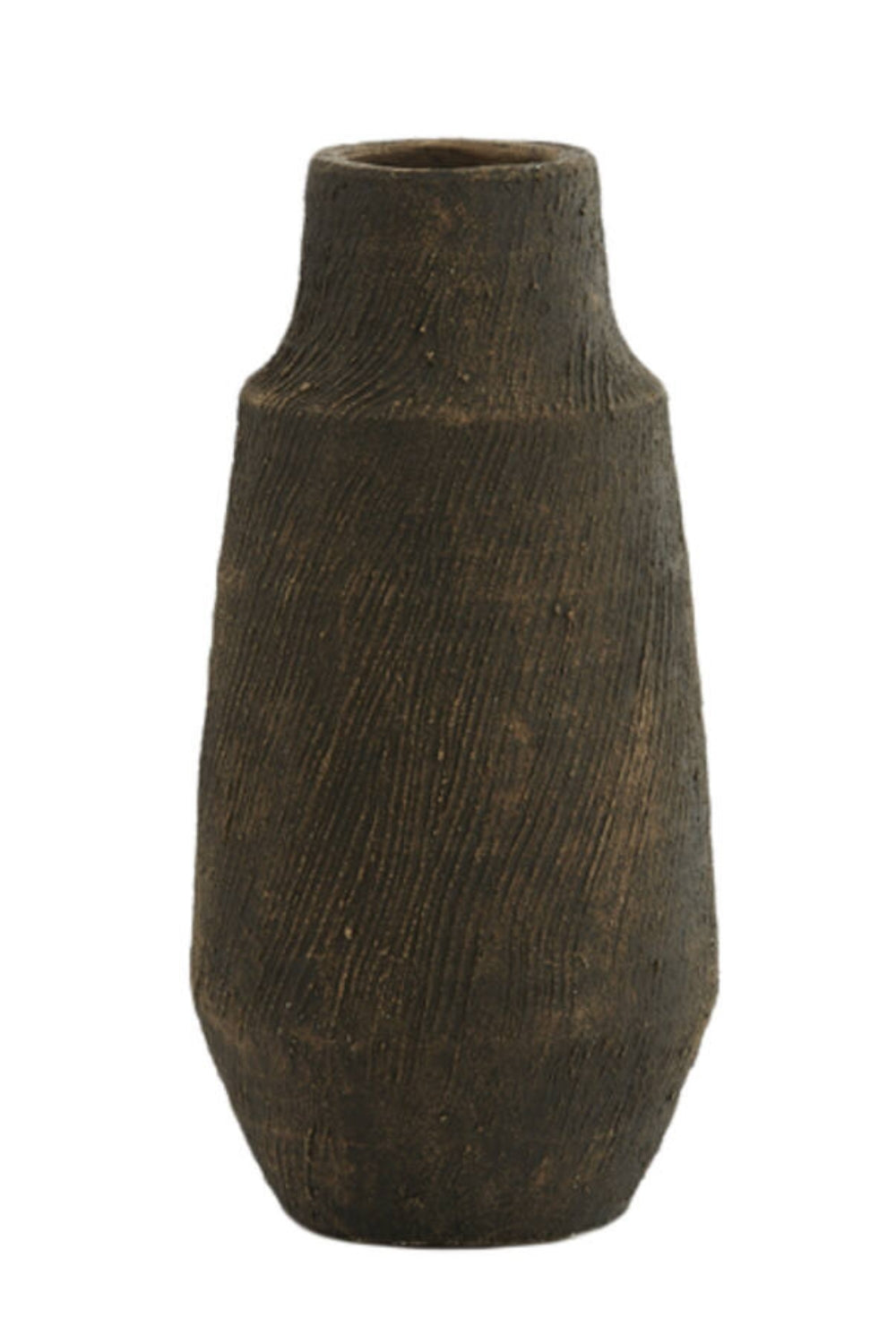 Vase Kidira 18,5x38cm Keramik Dunkelbraun
