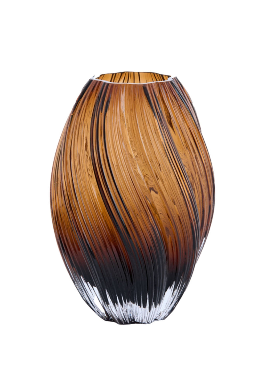 Vase Zenia 18,5×27cm Glas Dunkelbraun