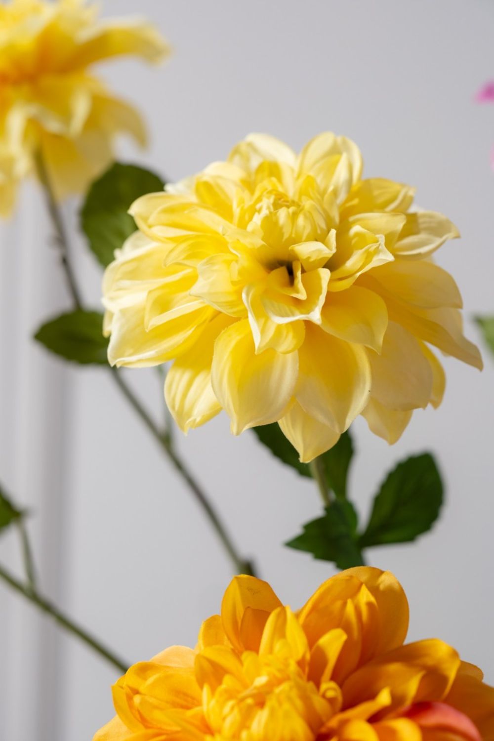 Dahlie Kunstblume 71 cm Gelb