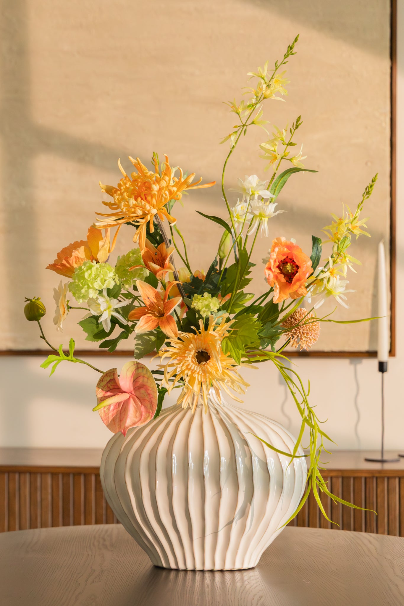 Kunstblumenstrauß Golden Garden