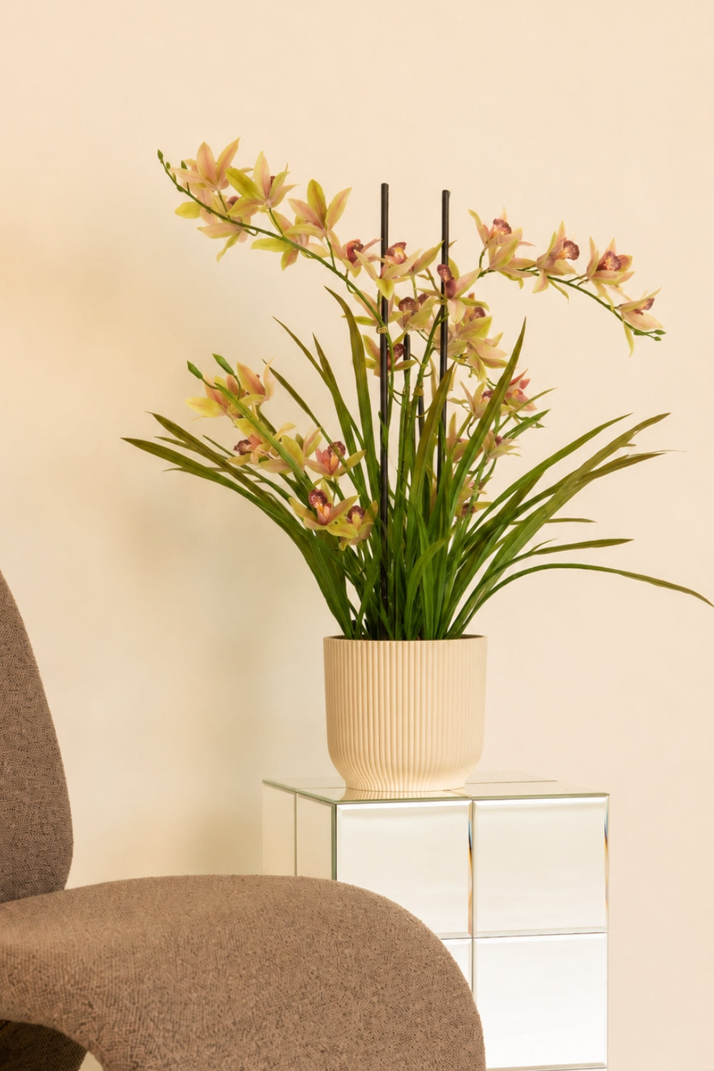 Künstliche Meadow Orchidee Tiefrosa 70 cm